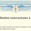 Contribution rosicrucienne à la paix