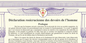 Déclaration rosicrucienne des devoirs de l'homme